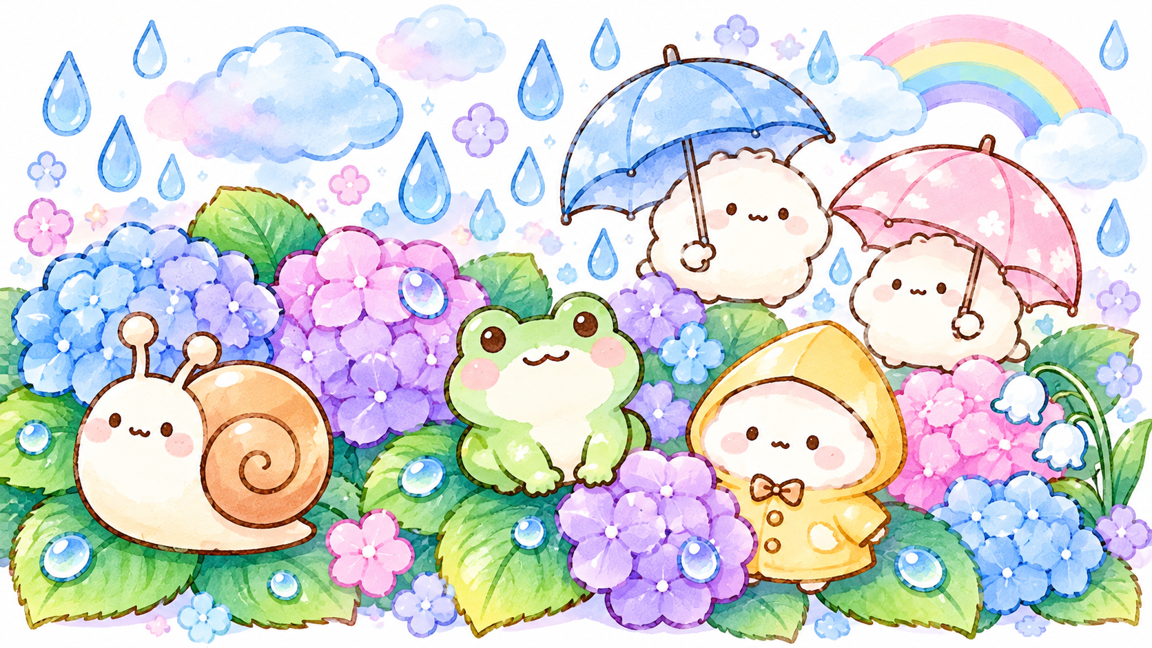 雨・傘のフリー素材【無料】